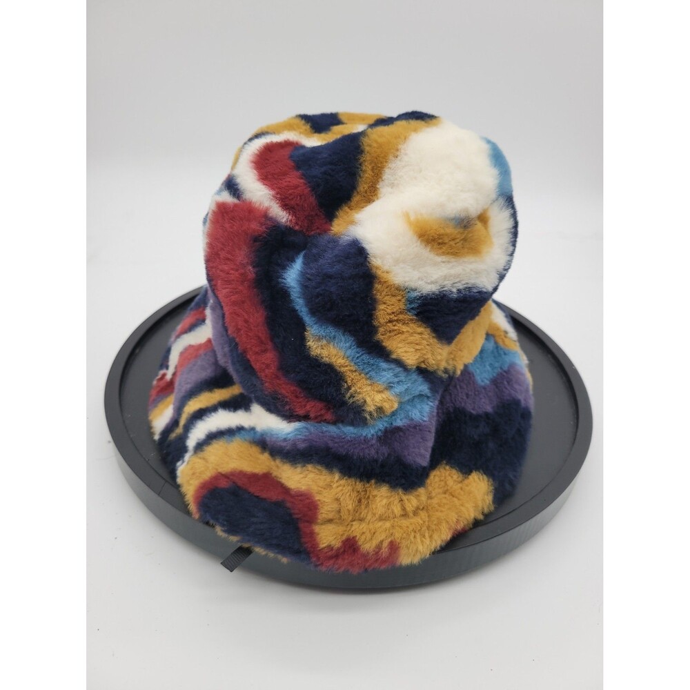 Fuzzy Bucket Hat for Women Furry Fur Bucket Hat Winter Warm Plush Fisherman Fluf